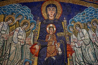 The Apse with the Virgin & Child with Donor (Pope Paschal) and Angels by Unknown